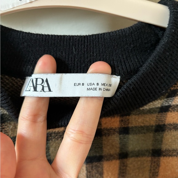 ZARA plaid heavy sweater - Picture 8 of 9